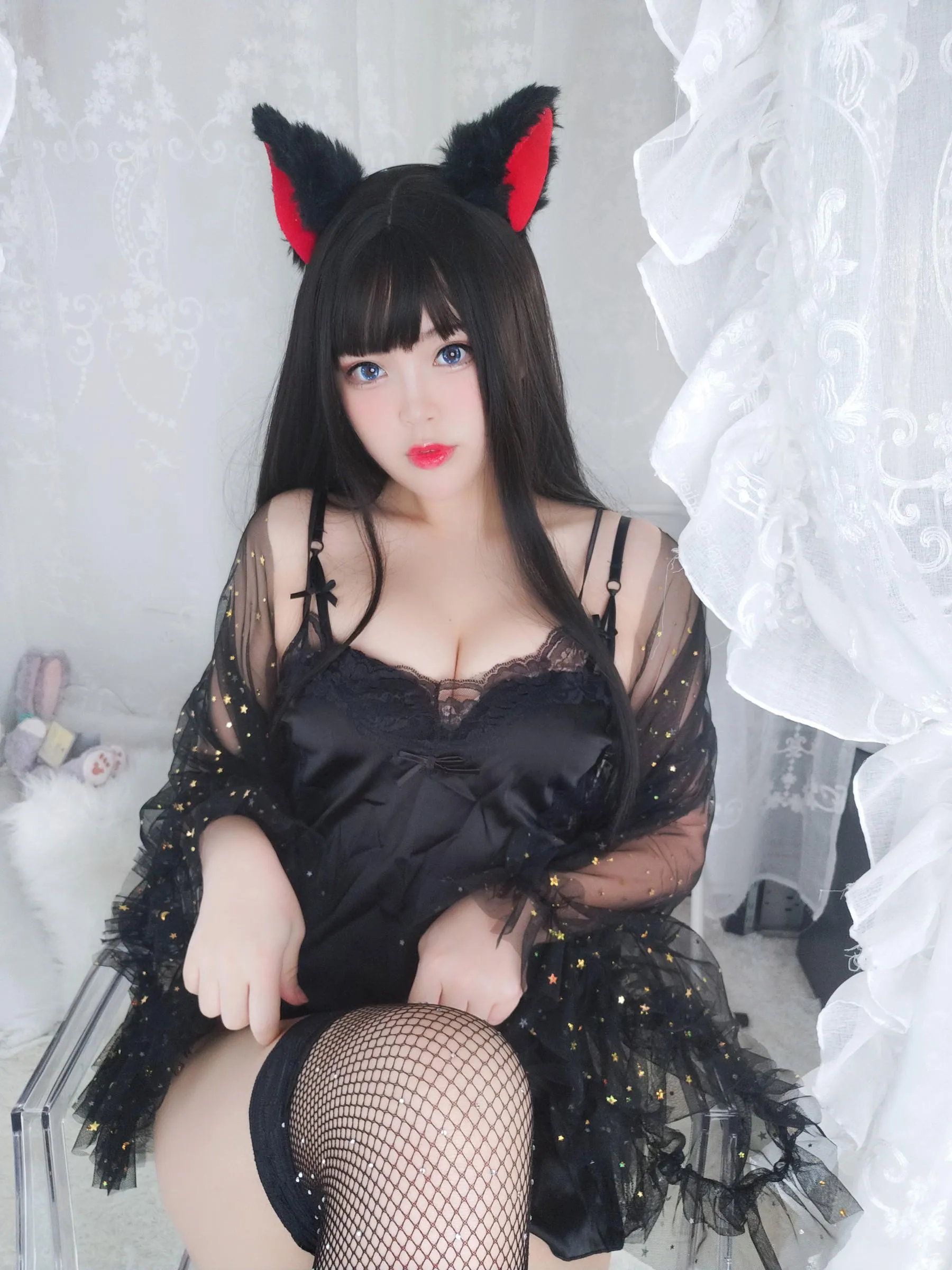 白烨 – NO.55 黑系猫咪少女 [62P]插图3